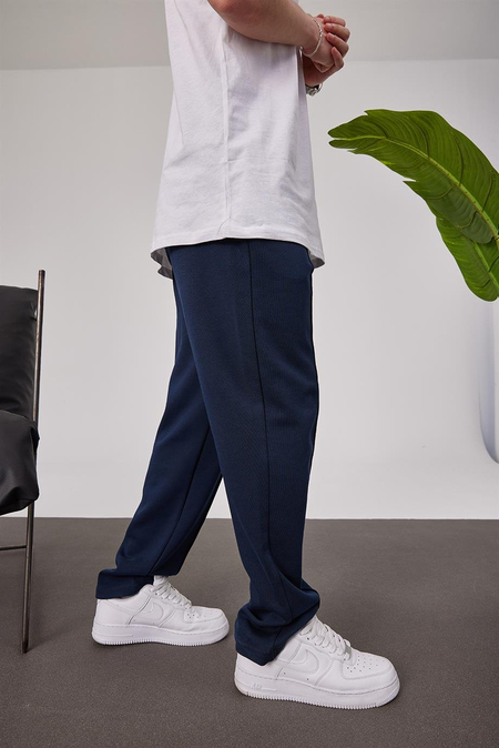 Loose Fit Lacivert Pantolon