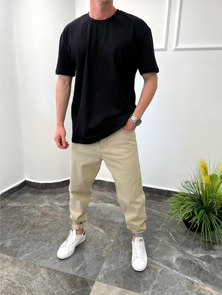 Nomarc Düz Kesim Basic Siyah Tshirt