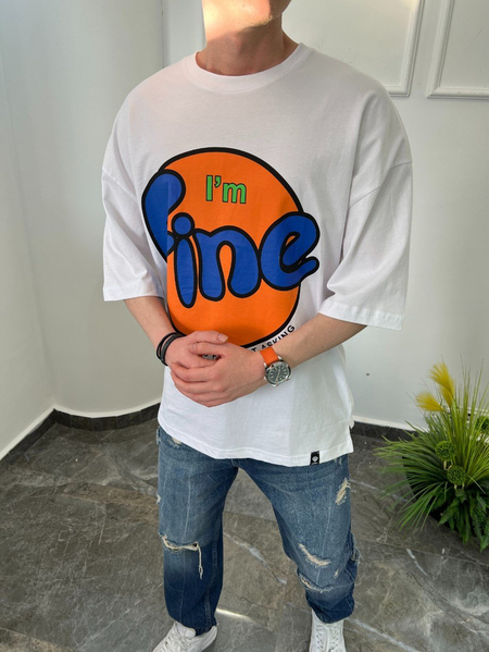 Nomarc I'm Fine Beyaz Tshirt