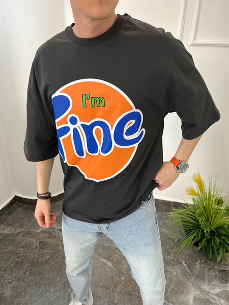 Nomarc I'm Fine Füme Tshirt