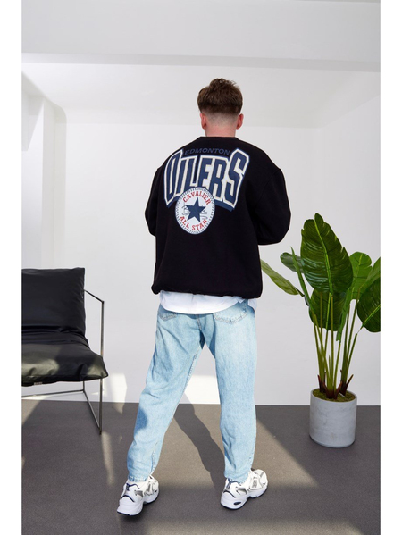 Nomarc Oilers Basic Siyah Sweatshirt