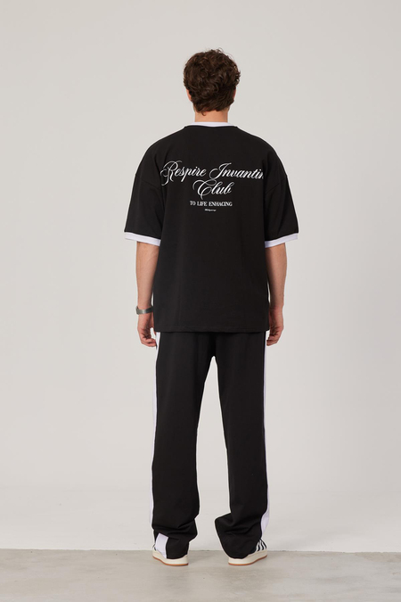 Respire Yazılı Siyah Tshirt