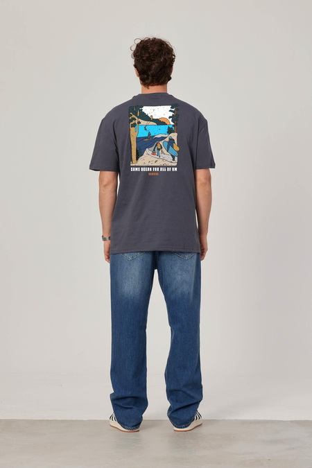 Same Ocean Yazılı Antrasit Tshirt