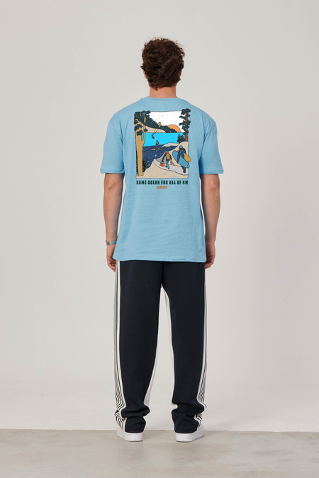 Same Ocean Yazılı Mavi Tshirt