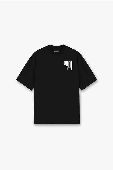 Siyah 0001 Yazılı Oversize Tshirt