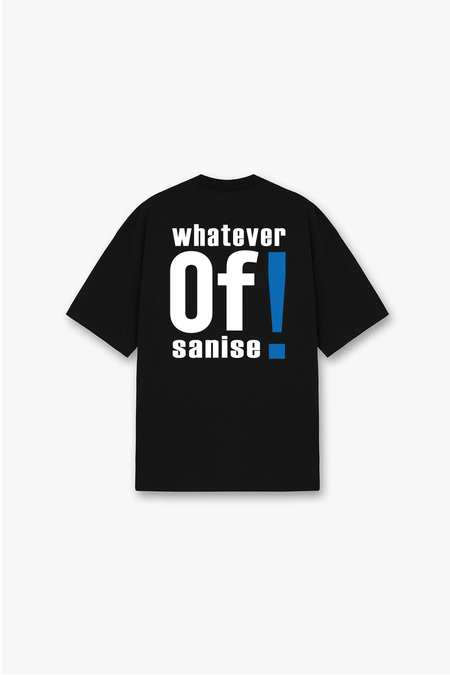 Siyah Of Sanise Yazılı Oversize Tshirt