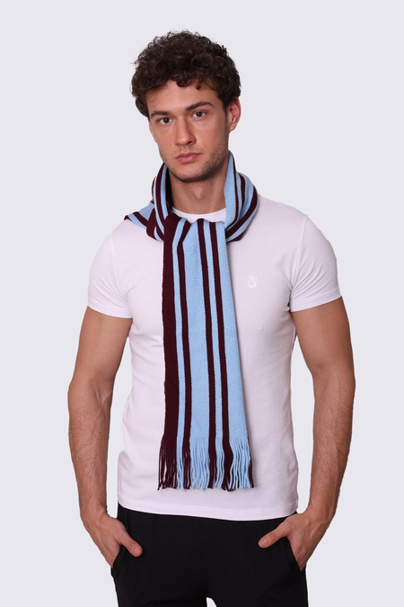 ATKI CASUAL BORDO MAVİ ÇİZGİLİ