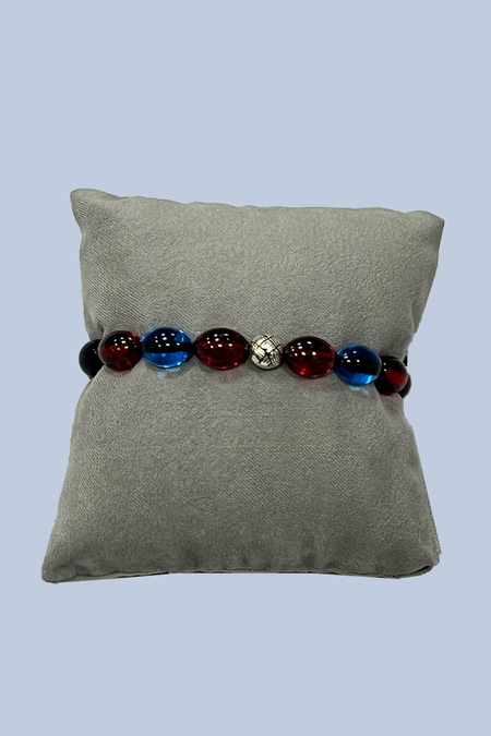 BORDO MAVİ BONCUK BİLEKLİK