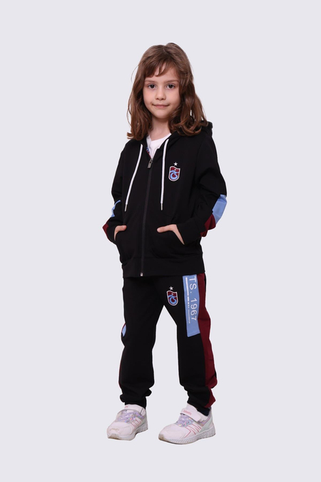 EŞOFMAN TAKIMI FERMUARLI KAPÜŞONLU İKİ RENK PARÇALI