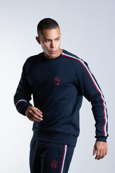 SWEAT 3 İPLİK BORDO MAVİ ŞERİTLİ