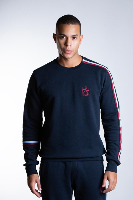 SWEAT 3 İPLİK BORDO MAVİ ŞERİTLİ