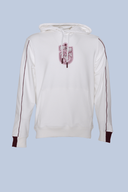 SWEAT  BORDO ŞERİTLİ KAPÜŞONLU