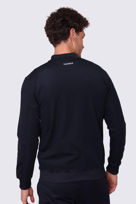 SWEAT FERMUARLI GÖĞÜS BORDO MAVİ PARÇALI