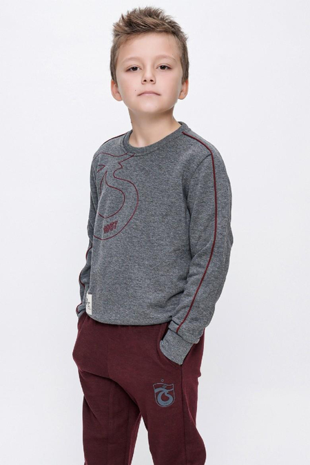 SWEAT KOLU BİYELİ ÖNÜ İÇ LOGO BASKILI