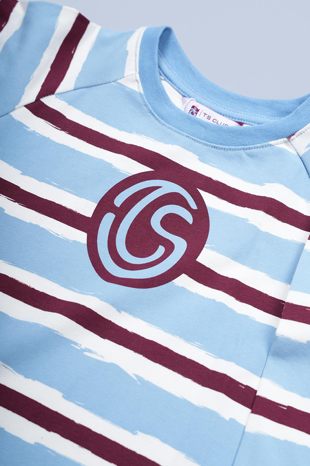 SWEAT TS LOGOLU ÇİZGİLİ