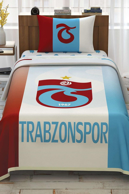 TAC LISANSLI STRİPED %100 PAMUK TEK KİŞİLİK PİKE  TAKIMI