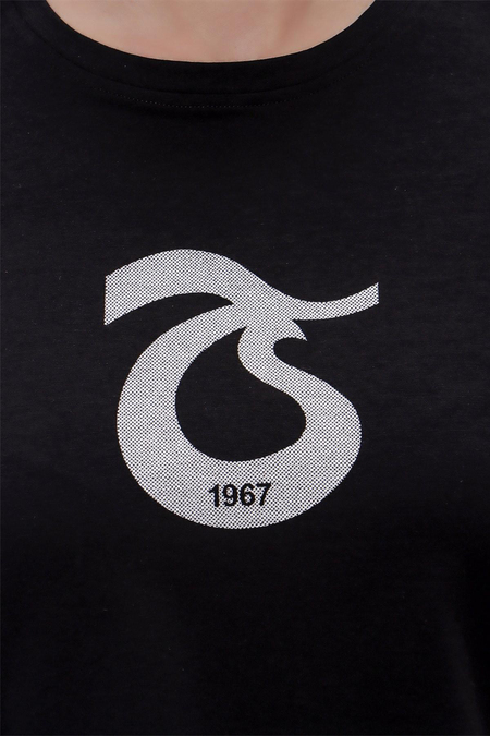 TSHİRT BİSİKLET YAKA İÇ LOGO BASKILI CROP