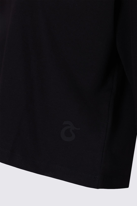 TSHİRT BİSİKLET YAKA İÇ LOGO BASKILI CROP