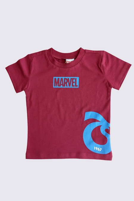 TSHİRT BİSİKLET YAKA YANI LOGO BASKILI MARVEL