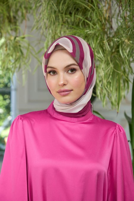 Yaz Işıltısı Koleksiyonu Soft Eşarp Bordo Vizon 1183-11