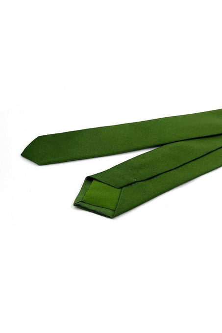 4.8 cm Yeşil Düz Ultra Slim İpek Kravat İK2319