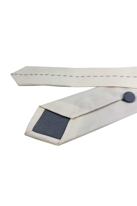 5.8 cm Beyaz Çizgi Pano Desen İpek Kravat İK2317