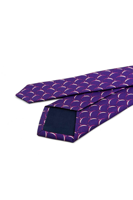 6.5 cm Mor Motif Desen İpek Kravat İK2307