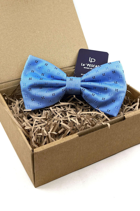 Açık Mavi Küçük Desen Büyük Papyon P1832