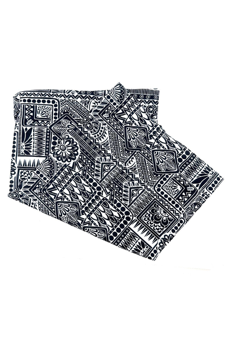 Antique Siyah - Beyaz Bandana BND99