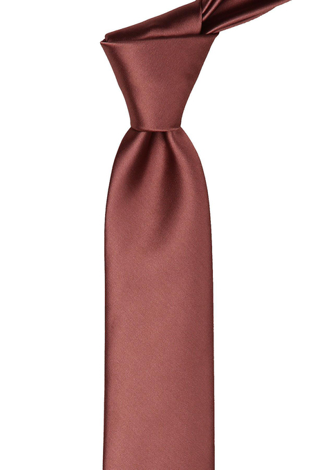Bakır Rengi Saten Slim Kravat SK5324