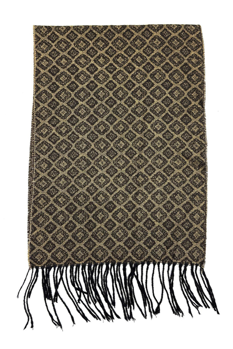 Bej - Kahve Motif Desen Erkek Kaşkol K554