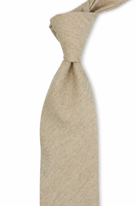 Bej Klasik Keten Kravat KK13851
