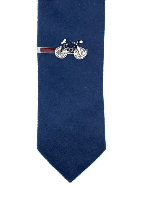 Bisiklet Motif Siyah Taşlı Kravat İğnesi KIY702