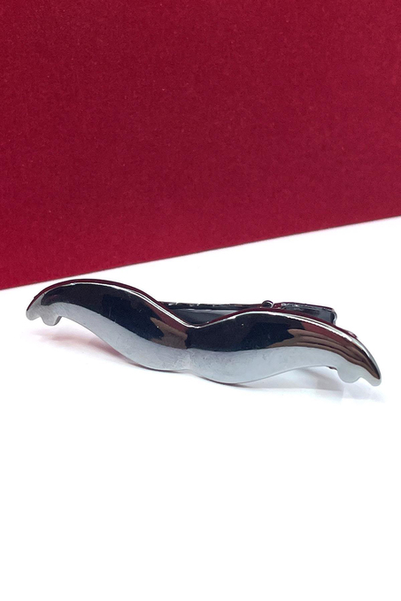 Bıyık Motif Füme Renk Kravat İğnesi KIY716