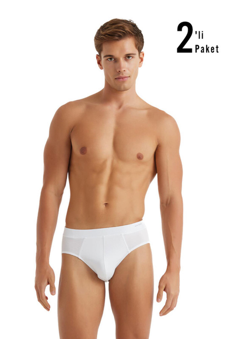 Blackspade 2li Paket Loose Fit 9625B Slip Külot - Beyaz