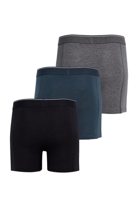 Blackspade 3lü Paket Tender Cotton Erkek Boxer 9673SAM - Siyah Melanj Antrasit