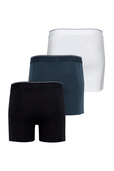 Blackspade 3lü Paket Tender Cotton Erkek Boxer 9673B - Beyaz Siyah Antrasit