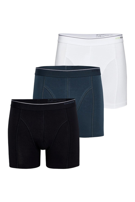 Blackspade 3lü Paket Tender Cotton Erkek Boxer 9673B - Beyaz Siyah Antrasit