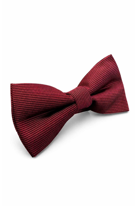 Bordo Düz İpek Papyon SB206