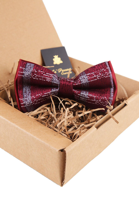 Bordo Ekose Desen Papyon P1592