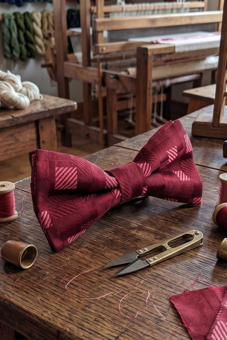 Bordo Kare İpek Papyon SB211