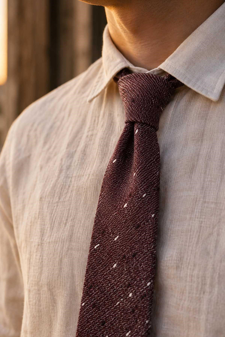 Bordo Klasik Keten Kravat KK13850