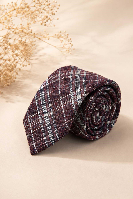 Bordo Klasik Keten Kravat KK13854