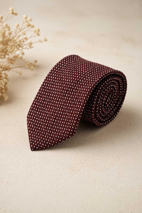 Bordo Klasik Keten Kravat KK13881