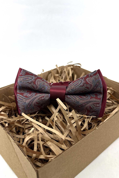 Bordo Şal Desen Papyon P2043