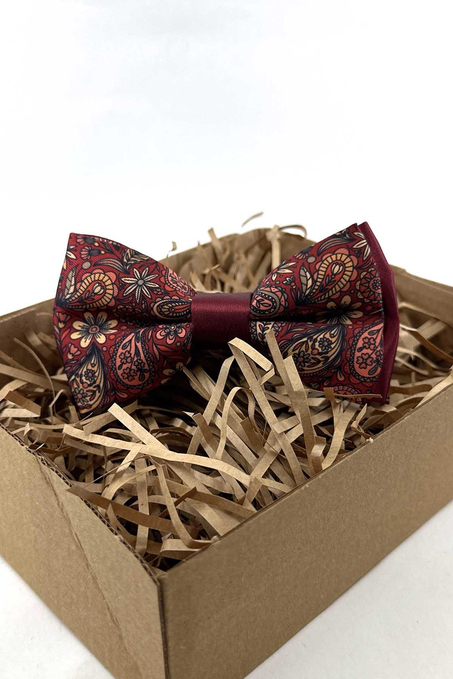 Bordo Şal Desen Papyon P2054