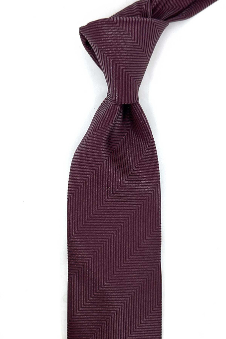 Bordo Simli İpek Kravat İK2402