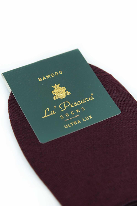 Bordo Ultra Lüks Görünmez 6lı Bambu Erkek Çorap CRP375