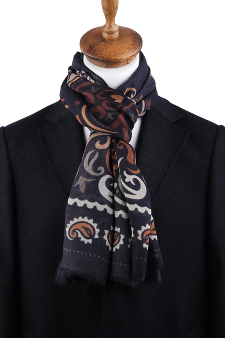 Bowery Style Siyah İtalyan Modal Kaşkol MDL01