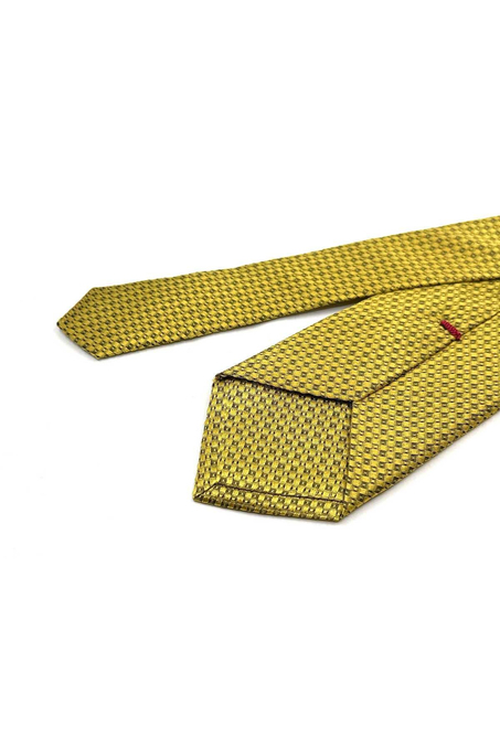 Braida Style Sarı Nokta Desen İtalyan İpek Kravat İK2270